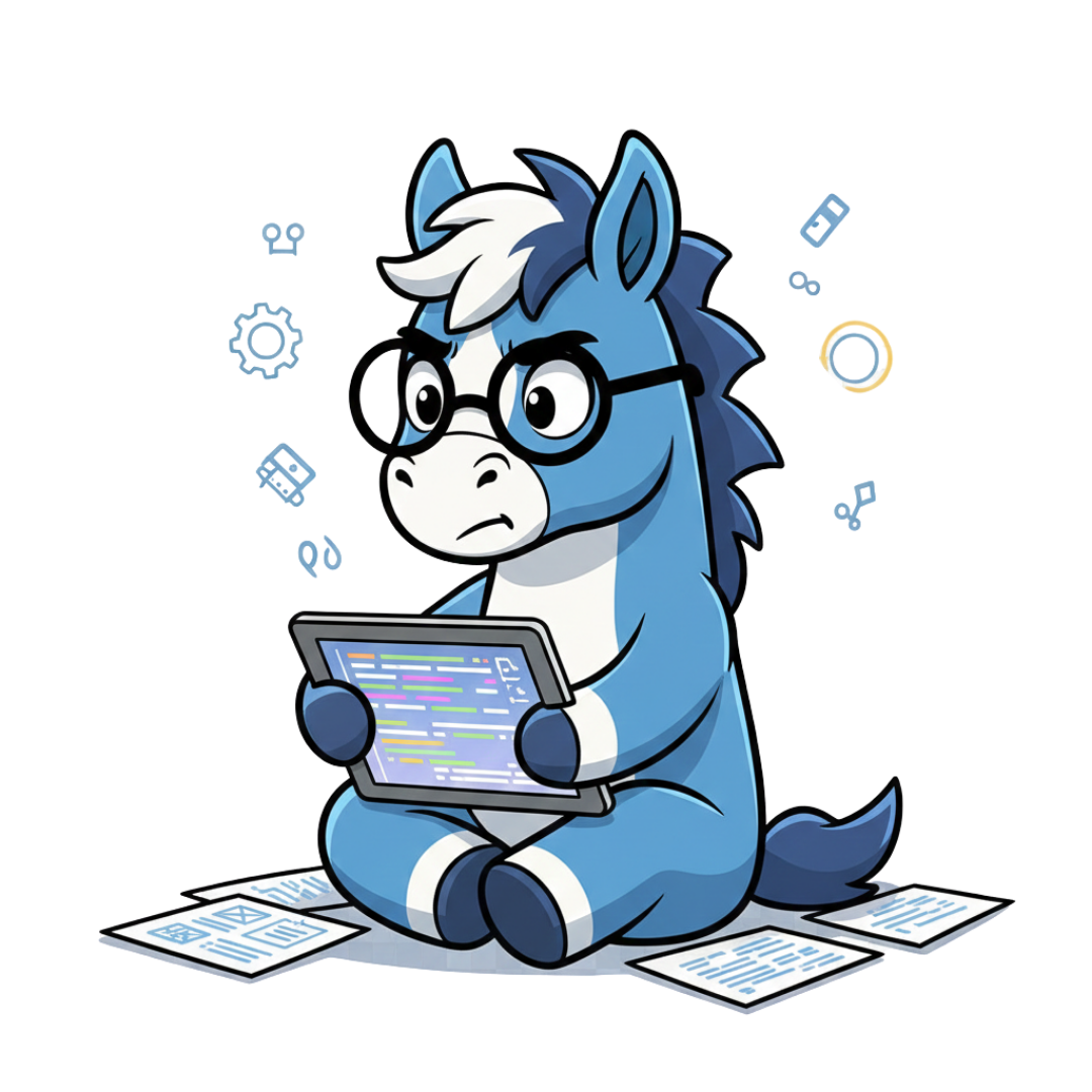 Rochi lendo concentrado