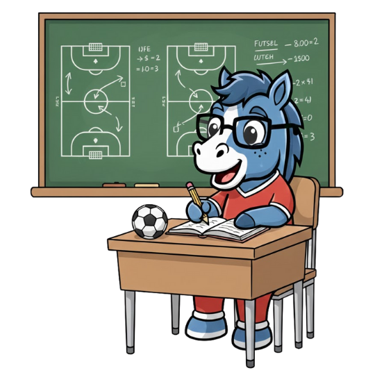 Rochi na aula de futsal